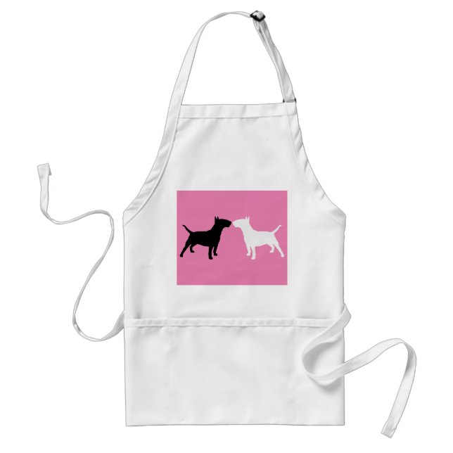 Double tablier de silhouette de bull-terrier (Devant)