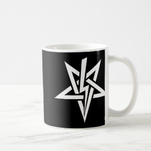 Double tasse blanche d'Anton Szandor LaVey Sigil