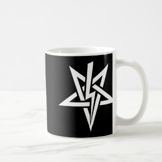 Double tasse blanche d'Anton Szandor LaVey Sigil