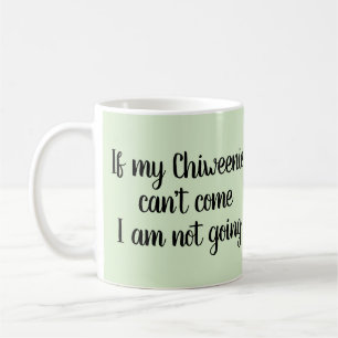 Double tasse dégrossie mignonne de Chiweenie avec