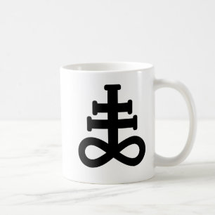Double tasse noire de symbole de soufre