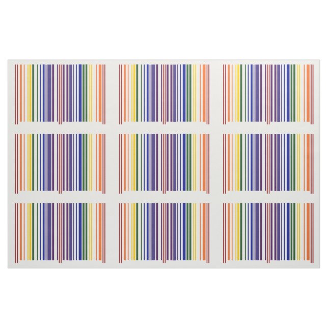 Double tissu géométrique de motif de code barres (Fat Quarter)