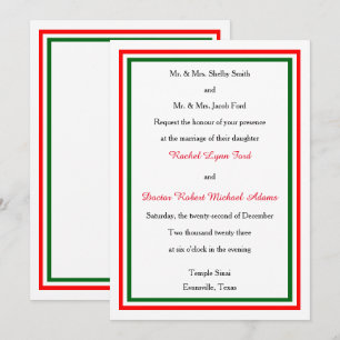 Double Triage de Noël -5x7 Faire-part de mariage