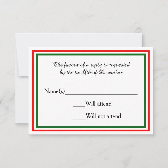 Double Triage de Noël - Carte RSVP (Devant)