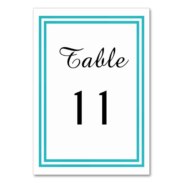 Double triage Turquoise - Carte de table (Par défaut)