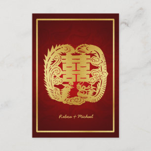 Doubles dragon de bonheur/Phoenix chinois RSVP