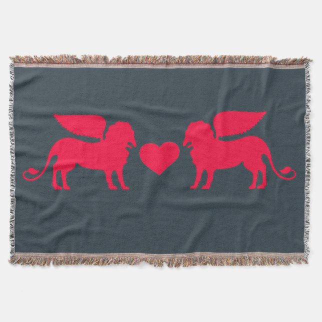 DOUBLES GRIFFONS de couverture de jet d'AMOUR (Devant)