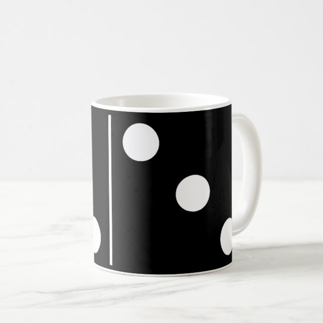 Doubles trois dominos noirs Mug (Devant droit)