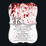 Douce 16 Anniversaire Invitation Splatter Vampire<br><div class="desc">Sweet 16 Seize Invitations d'anniversaire Invitation</div>