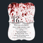 Douce 16 Anniversaire Invitation Splatter Vampire<br><div class="desc">Sweet 16 Seize Invitations d'anniversaire Invitation</div>