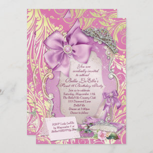 Douce 16 invitations à la fête de Quinceanera