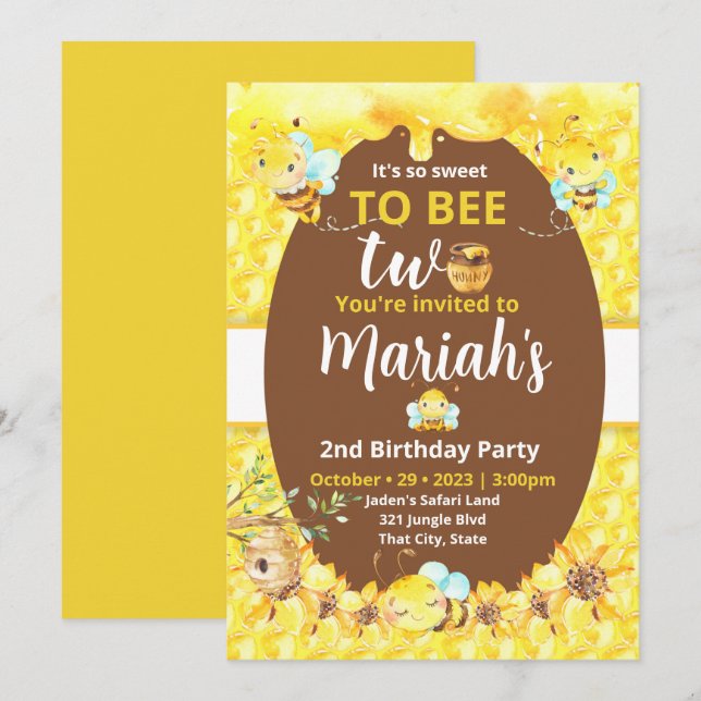 Douce à être deux invitation (Devant / Derrière)