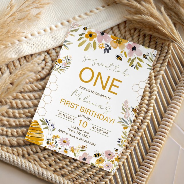 Douce à être une première invitation d'anniversair (Créateur téléchargé)
