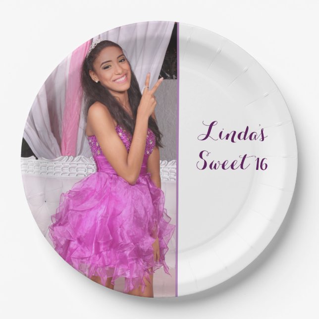 Douce assiette de fête de 16 ans 16e (Devant)