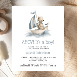 Douce Baby Shower Marin Garçon Ourson Mignon à Pet