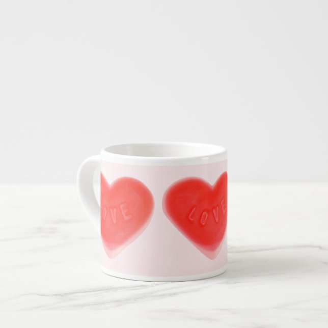 Douce Coeur rose espresso mug (Devant gauche)