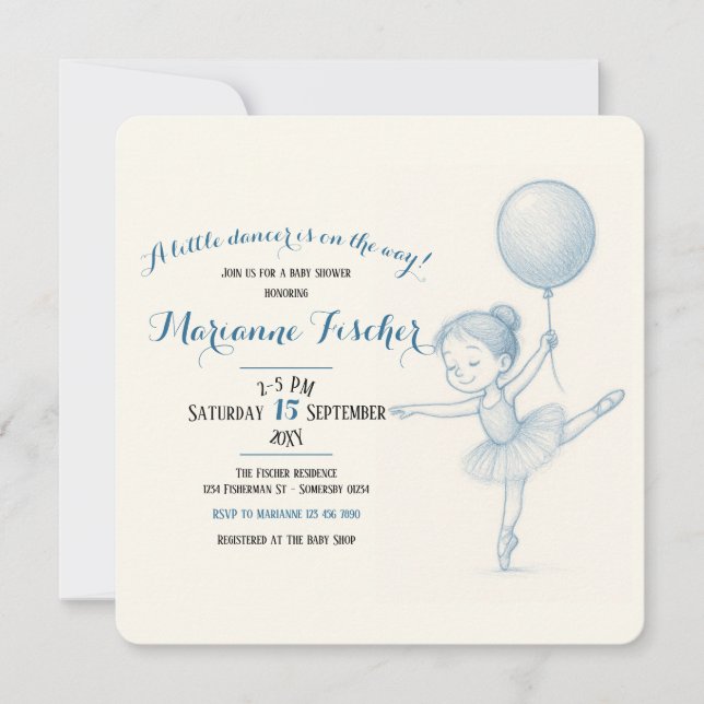 Douce danseuse fantaisiste Fête de naissance de bé (Devant)