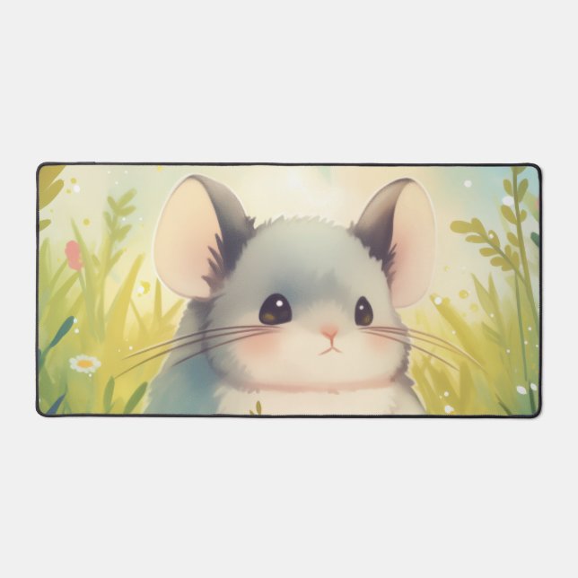 Douce et Fantaisiste Chinchilla dans une Prairie E (Recto)