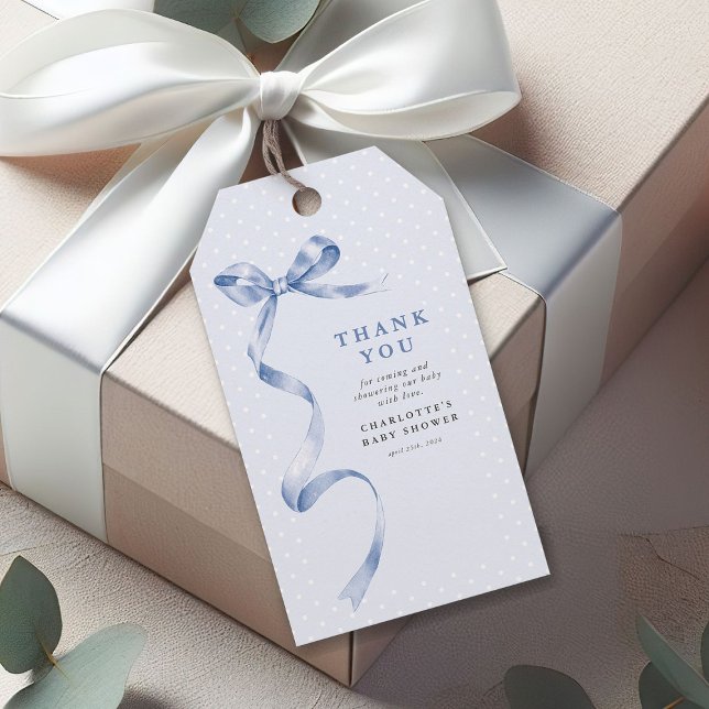 Douce Étiquette Cadeau Remerciement Fête Bébé Garç (Créateur téléchargé)