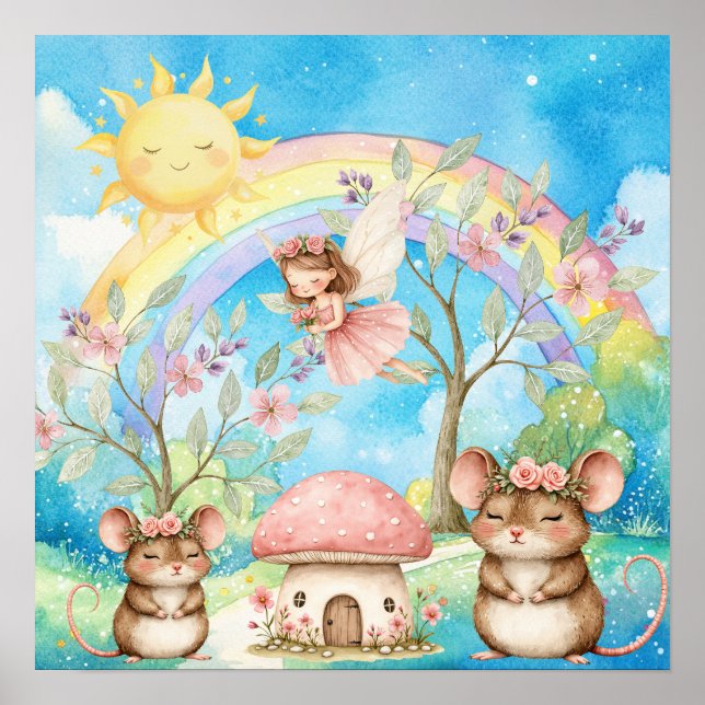 Douce Fée Arc-en-Ciel de Rêves & Décoration de Crè (Devant)