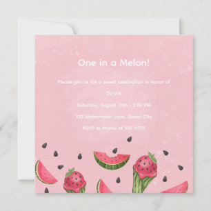 Douce Glace à la Pastèque d'Été Invitation d'Anniv