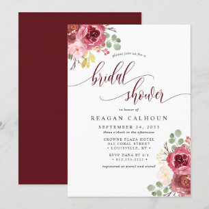 Douce Invitation de Réception de Mariage Florale A