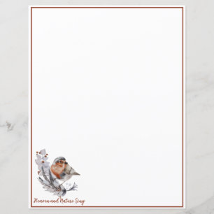 Douce oiseau d'hiver et Noël personnalisé neige