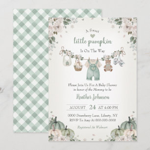 Douce petite citrouille, invitation à la baby show