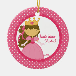 Douce Princesse Petit Soeur Ornement de Noël