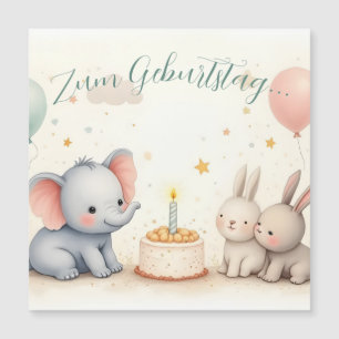 Douce salutation d'anniversaire avec des amis anim