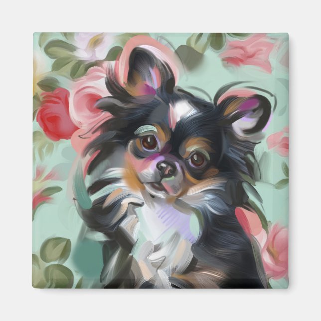 'Douceur' Chihuahua chien aimant art (Devant)