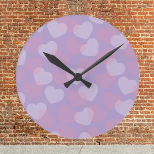 Douceur poudrée | Horloge murale en forme de cœur  (Créateur téléchargé)