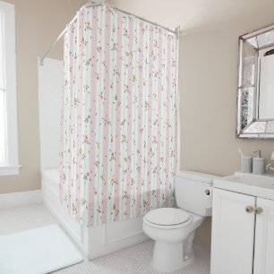 Douche à motif floral délicat rideau