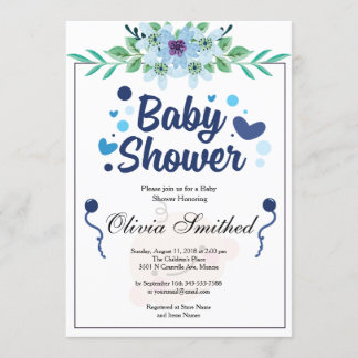 Douche avec amour - Invitation Baby shower