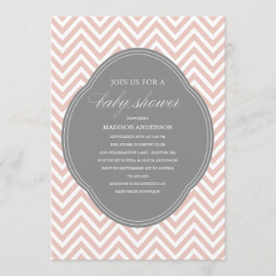 DOUCHE CHEVRON   INVITATIONS DE DOUCHE BÉBÉ