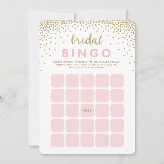 Douche Confetti | Cartes de bingo (Devant)