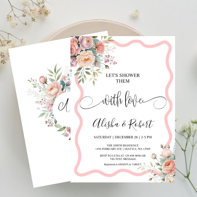 Douche d'amour pour ce couple Invitation à la douc (Créateur téléchargé)