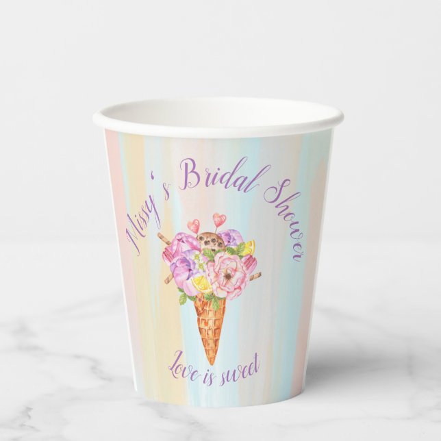 Douche de glace, gobelet en papier pour enterremen (Recto)