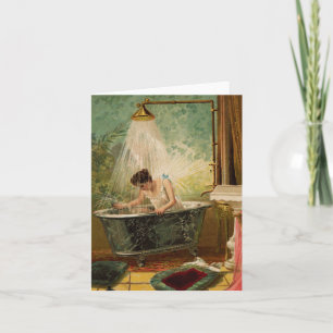 Douche de la carte de note de la mariée