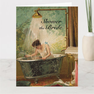 Douche de la mariée grande carte de voeux