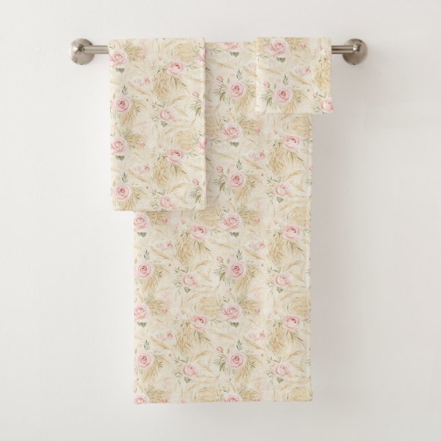 Douche de Mariage Florale aux Roses Roses (En situation)