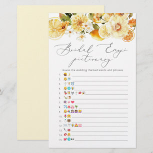 Douche de nuptiale fleurie citron jeu émotionnel