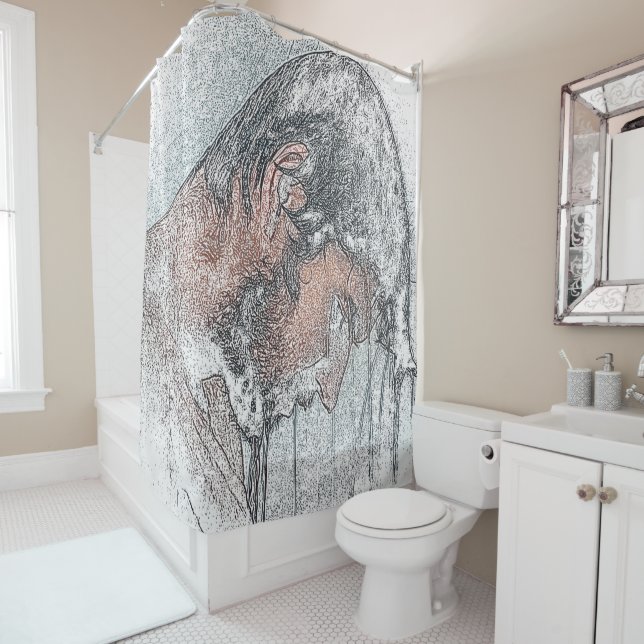 Douche Douche rideau (En situation)