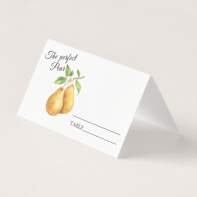 Douche nuptiale à poires - numéro de table mariage (Front)