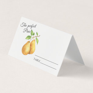 Douche nuptiale à poires - numéro de table mariage