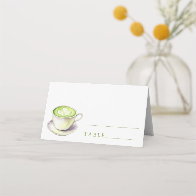 Douche nuptiale à thé Matcha - Cartes mariages (Devant)