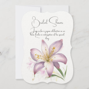 Douche nuptiale aux fleurs Lily. Invitation floral