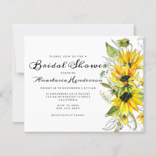 Douche nuptiale Budget/Sunflowers.