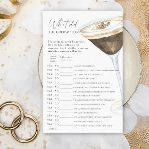 Douche nuptiale de café Qu'est-ce que le marié a d