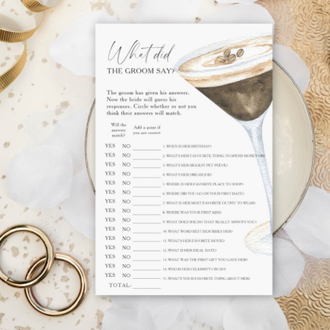 Douche nuptiale de café Qu'est-ce que le marié a d (Créateur téléchargé)